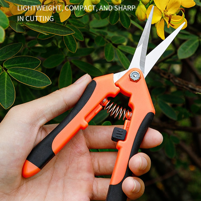 3-Pack Gardening Pruning Shears Set, Labor-Saving Spring & Non-Slip Handle for Garden, Orchard, Flower Arrangement