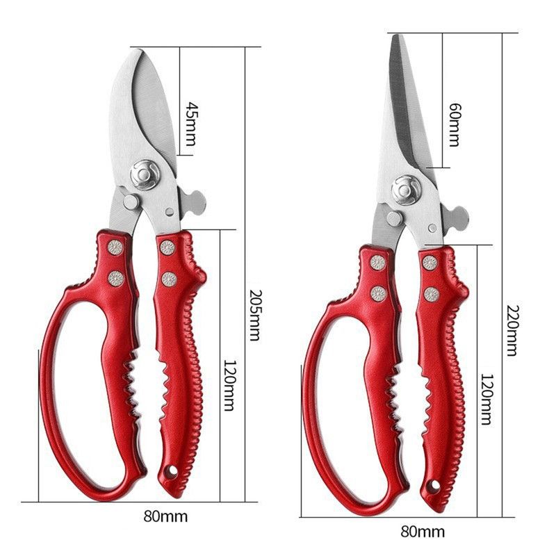 2-Pack Gardening Pruning Shears Set, 30Cr13 Stainless Steel Straight & Curved Shears with Non-Slip Handles for Gardens, Orchards, and Flower Arrangements—Green