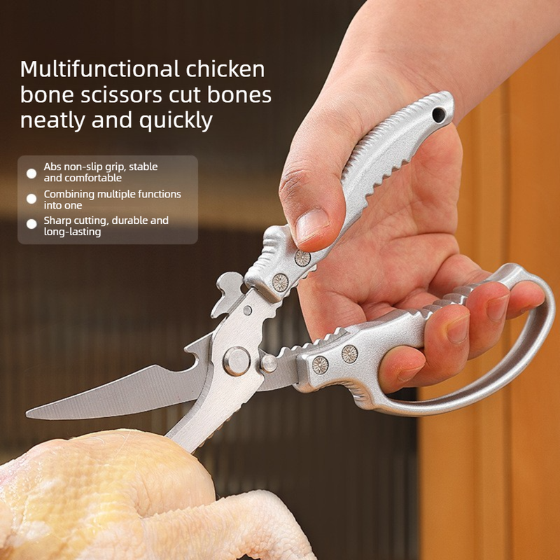 2-Pack Kitchen Scissors Set, Heavy-Duty Chicken Bone Shears & Detachable Kitchen Shears, 3Cr13 Stainless Steel & Magnetic Sheath—Blue