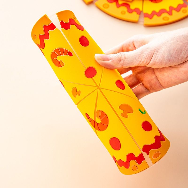 4-Piece Set - Creative Pizza-Shaped Heat-Resistant Placemat, Waterproof PVC Coaster & Trivet for Home Use