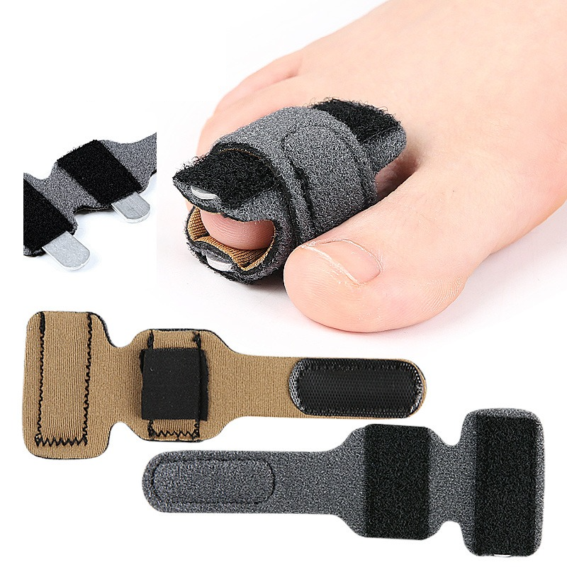 Adjustable Toe Splint Wraps, Hammer Toe Corrector for Curled/Claw Toes, Aluminum Brace Support for Daily Wear (2PCS)