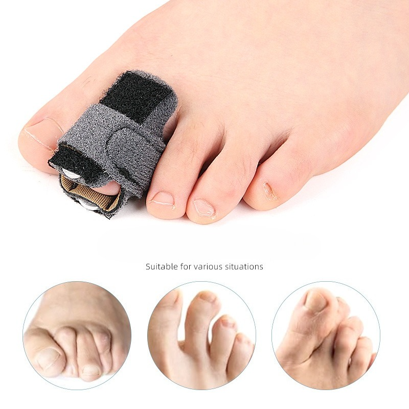 Adjustable Toe Splint Wraps, Hammer Toe Corrector for Curled/Claw Toes, Aluminum Brace Support for Daily Wear (2PCS)