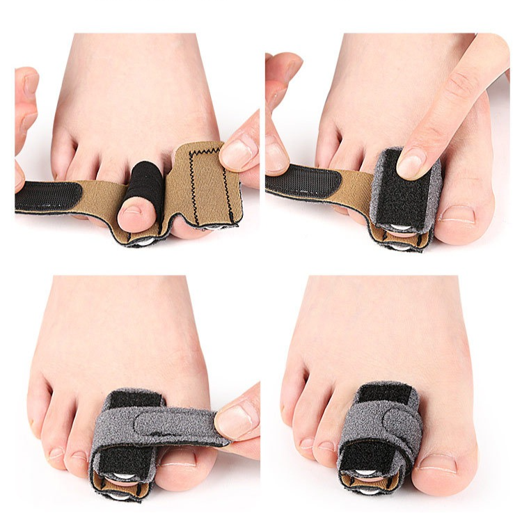 Adjustable Toe Splint Wraps, Hammer Toe Corrector for Curled/Claw Toes, Aluminum Brace Support for Daily Wear (2PCS)