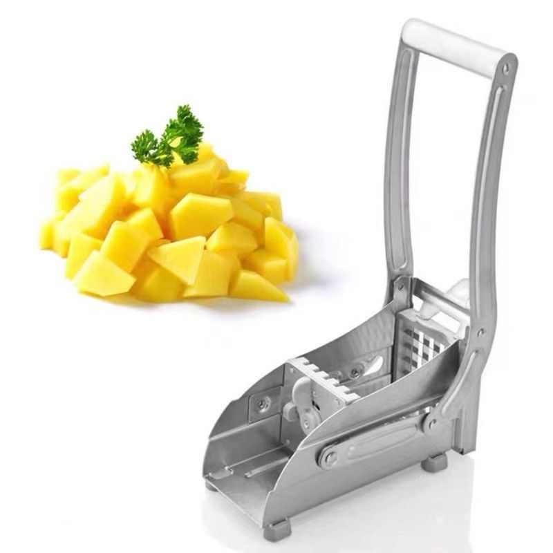 Stainless Steel Potato Cutter, Manual Multi-Functional Vegetable Dicer for Potato Cucumber Carrot
