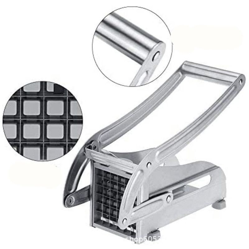 Stainless Steel Potato Cutter, Manual Multi-Functional Vegetable Dicer for Potato Cucumber Carrot
