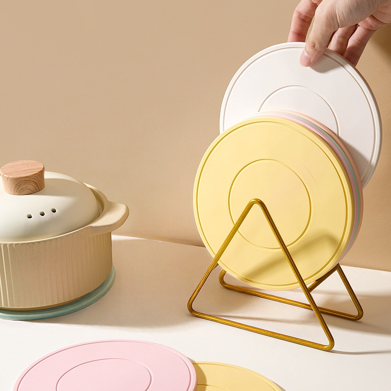 Food-Grade Silicone Heat-Resistant Trivet, 16cm Non-Slip Table Mat, Snowflake Hollow Hot Pot Coaster—Assorted Colors