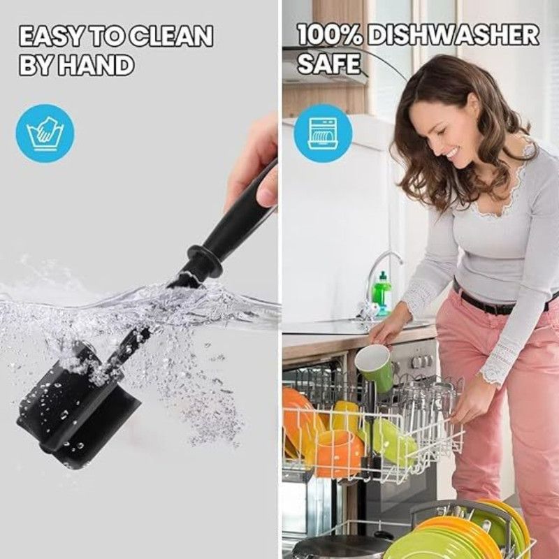 Food Grade Nylon 5-Blade Meat Chopper Spatula, Heat Resistant Non-Stick Ground Beef Masher Multi-Purpose Cooking Tool