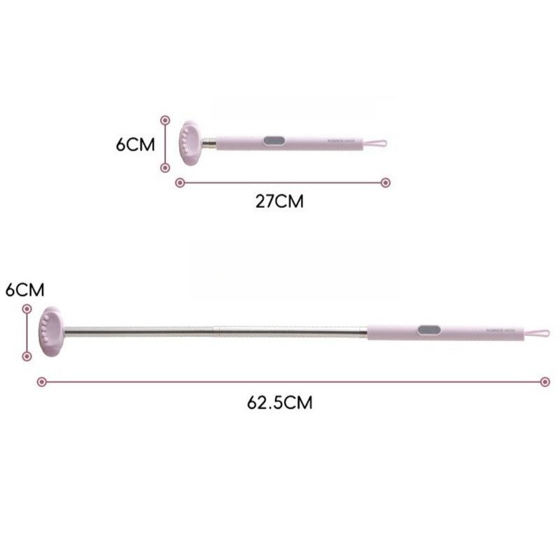 Retractable Double-Sided Back Scratcher, 2-in-1 TPR Itch Relief & Massage Hammer with Hanging Loop—Purple