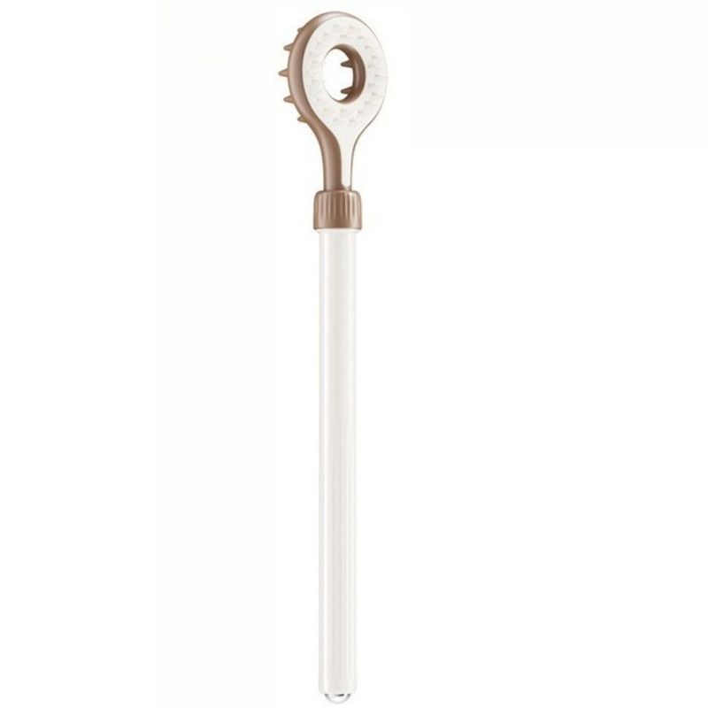 Retractable Double-Sided Back Scratcher, Multi-Function Itch Relief Tool with Ball-Point Massager—Brown