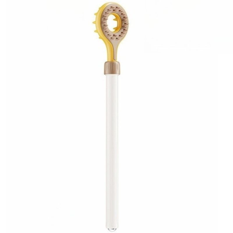 Retractable Double-Sided Back Scratcher, Multi-Function Itch Relief Tool with Ball-Point Massager—Yellow