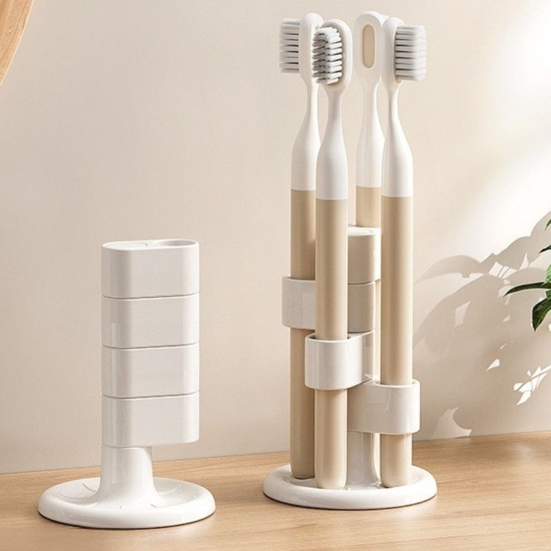 360° Rotatable Toothbrush Holder, Makeup Brush Holder, Anti-slip  Rack For Bathroom Vanity