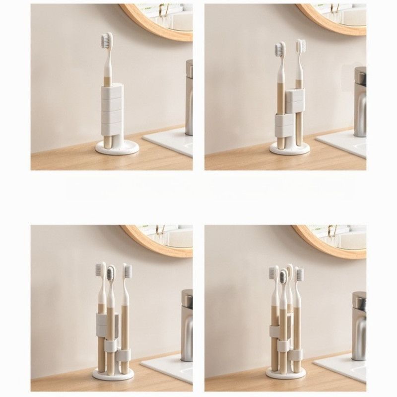 360° Rotatable Toothbrush Holder, Makeup Brush Holder, Anti-slip  Rack For Bathroom Vanity