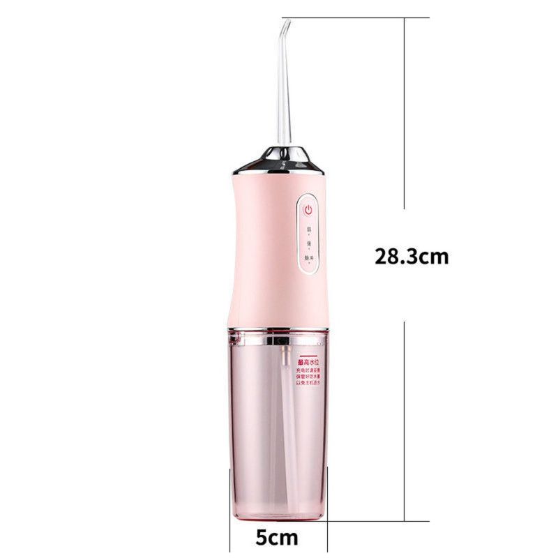 Portable Electric Oral Irrigator, Rechargeable Water Flosser, Handheld Dental Cleaner for Oral Care—White