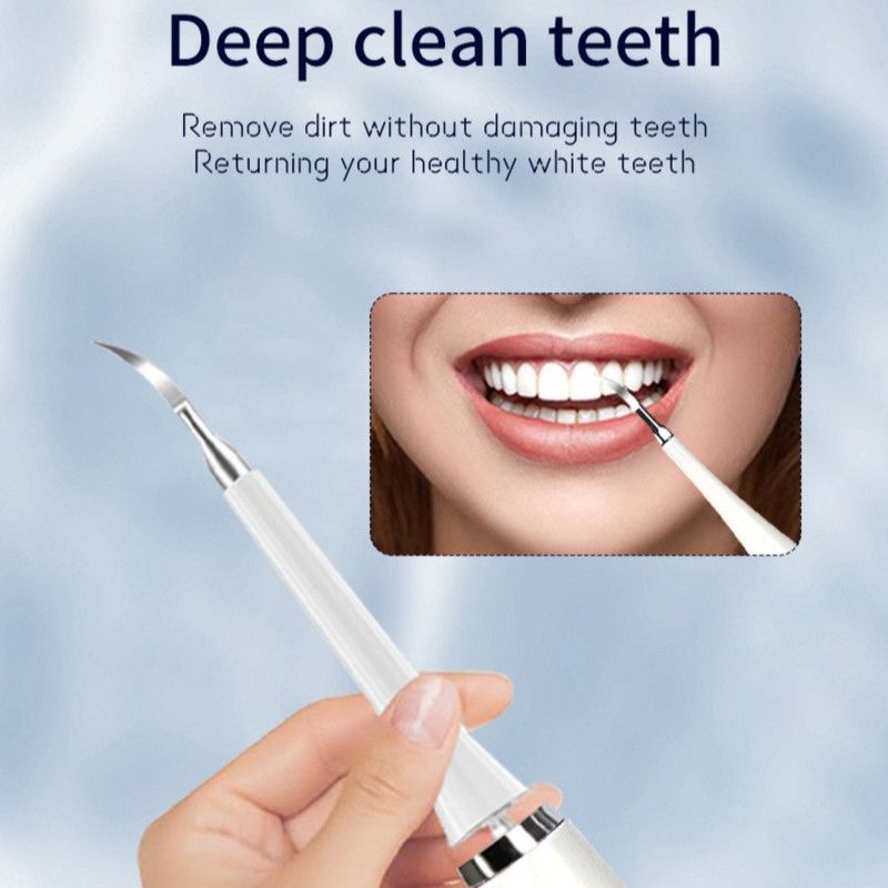 Multifunctional Electric Dental Cleaner, Tartar Remover, 2-in-1 Handheld Electric Toothbrush Oral Cleaning Device—Black