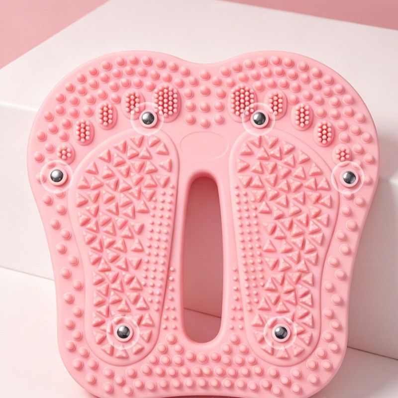 Foot Massage Mat, Home Acupoint Step Trainer, Magnetic Foot Pressure Pad—Pink