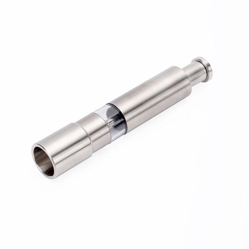 Stainless Steel Push-Type Pepper Grinder, Portable Manual Spice Mill, Pepper & Sea Salt Grinder