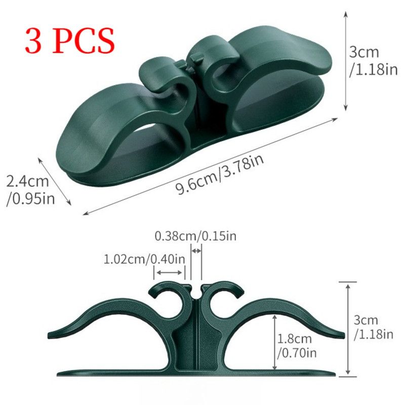 Cord Winder, Home Appliance Plug Holder, Invisible Cable Organizer for Kitchen Counter, 3-Pack - Green