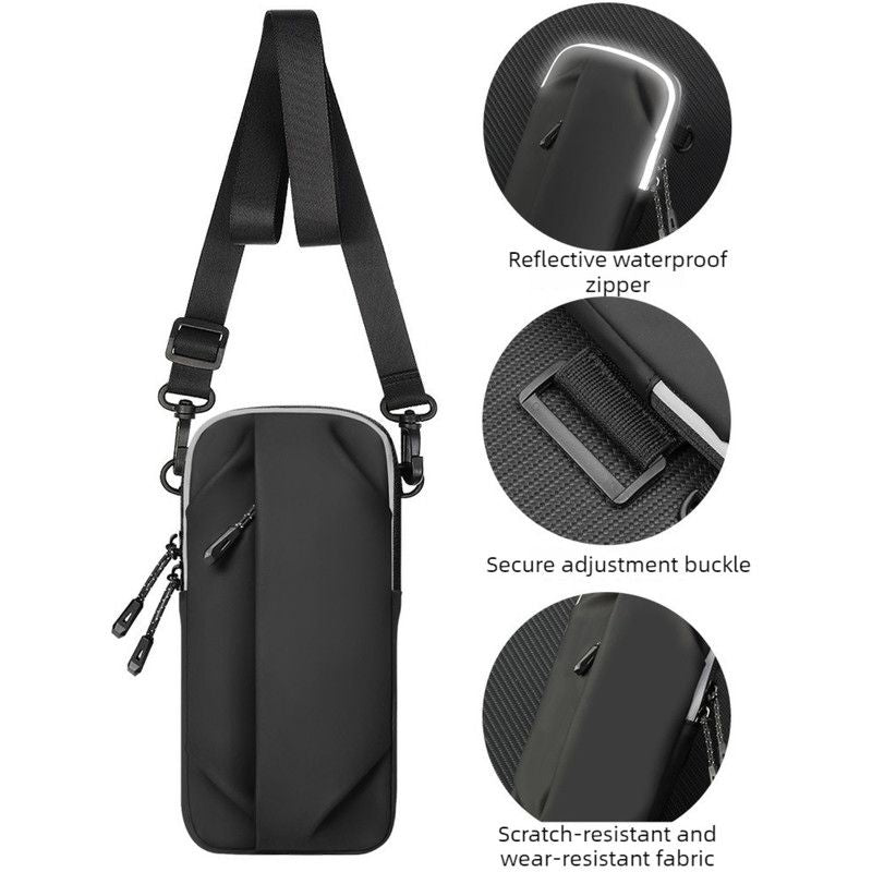 Multifunctional Sports Phone Arm Bag, Dual-Use Crossbody Pouch for Running, Fitness, and Cycling—Silver