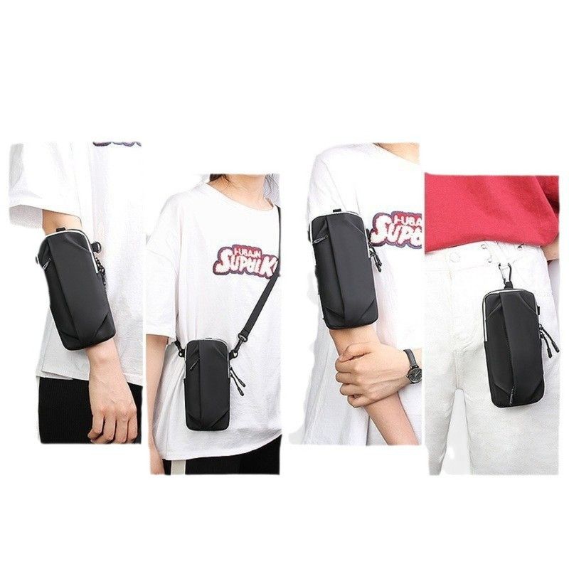 Multifunctional Sports Phone Arm Bag, Dual-Use Crossbody Pouch for Running, Fitness, and Cycling—Silver