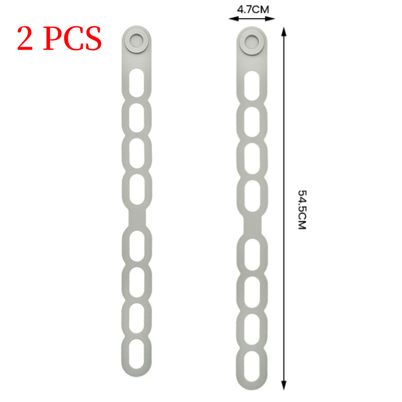Lunch Box Strap, Adjustable Snap Lid Holder, Portable Pot Cover Fastening Band for Outdoor Use, 2-Pack—Gray