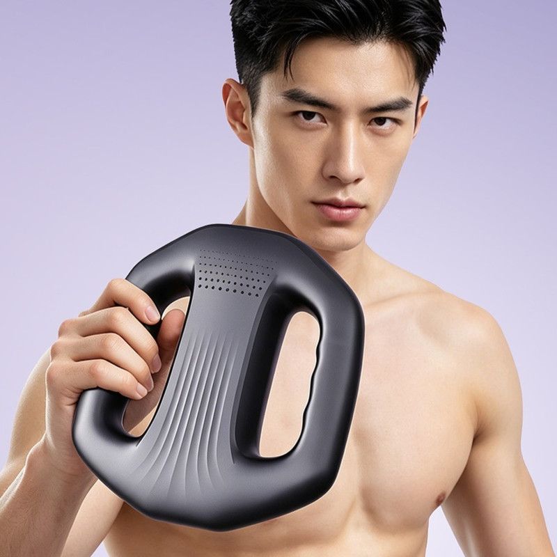 Dual Ring Vibration Massage Fascia Ring, Wearable & Handheld Dual-Use High-Power Fitness Massager—Black