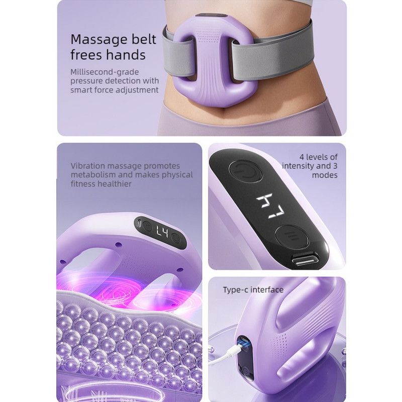 Dual Ring Vibration Massage Fascia Ring, Wearable & Handheld Dual-Use High-Power Fitness Massager—Black