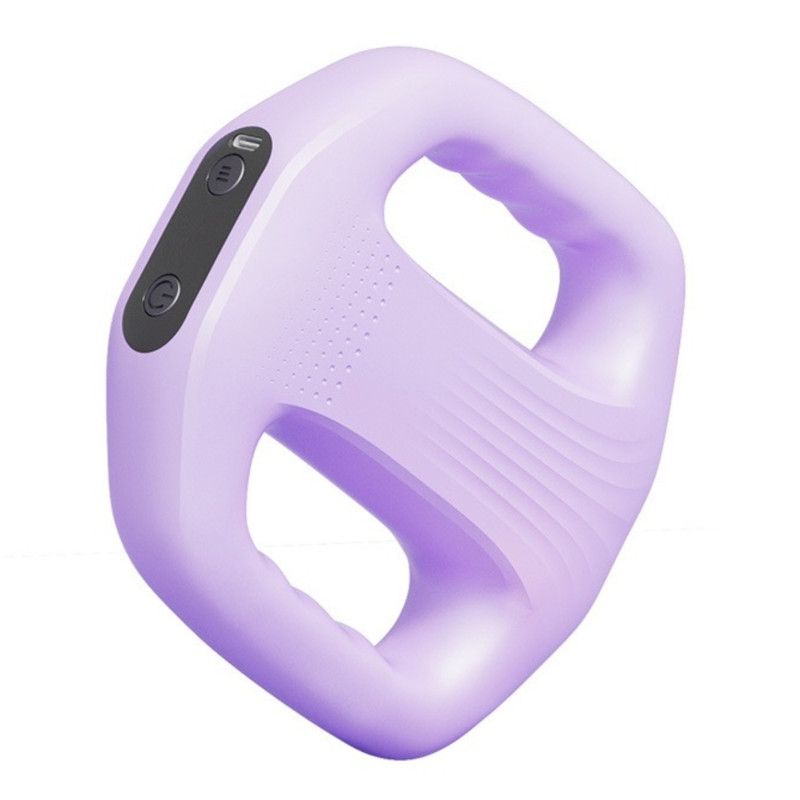 Dual Ring Vibration Massage Fascia Ring, Wearable & Handheld Dual-Use High-Power Fitness Massager—Purple