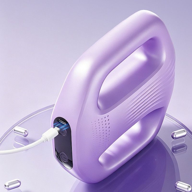 Dual Ring Vibration Massage Fascia Ring, Wearable & Handheld Dual-Use High-Power Fitness Massager—Purple