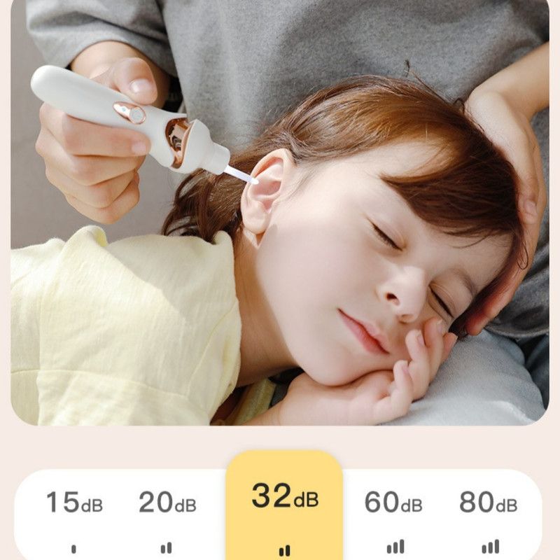 Electric Light-Up Earwax Remover, Self-Suction Ear Scoop Kit, Safe Ear Cleaning Tool for Kids & Adults—White