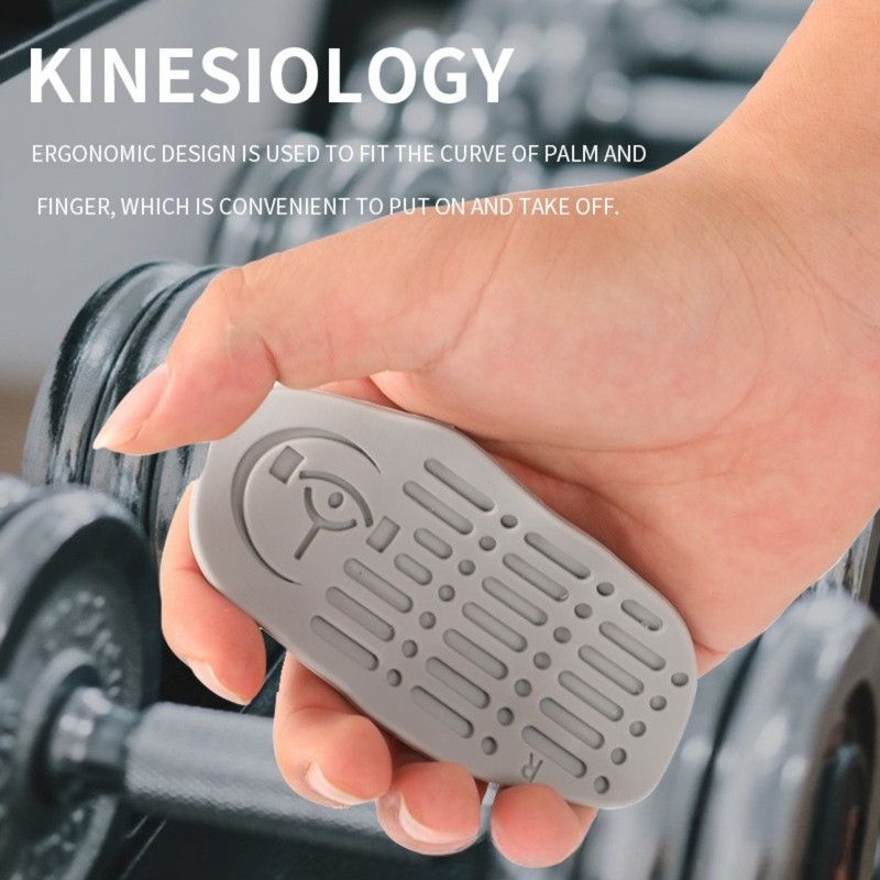 Silicone Fitness Palm Guards, Anti-Slip Lifting Palm Pads, Blister Prevention Grips (1 Pair)—Black