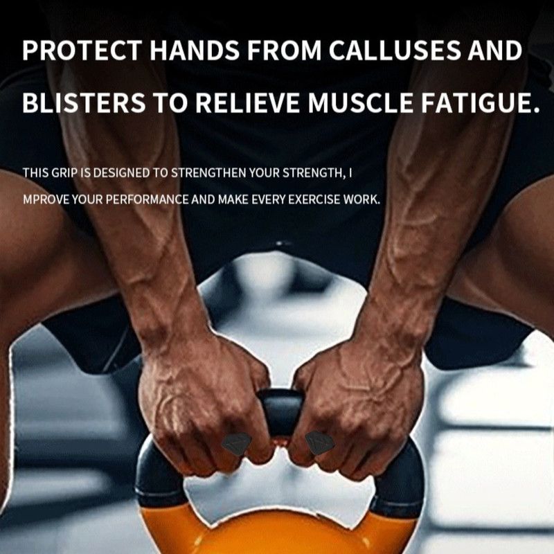 Silicone Fitness Palm Guards, Anti-Slip Lifting Palm Pads, Blister Prevention Grips (1 Pair)—Black