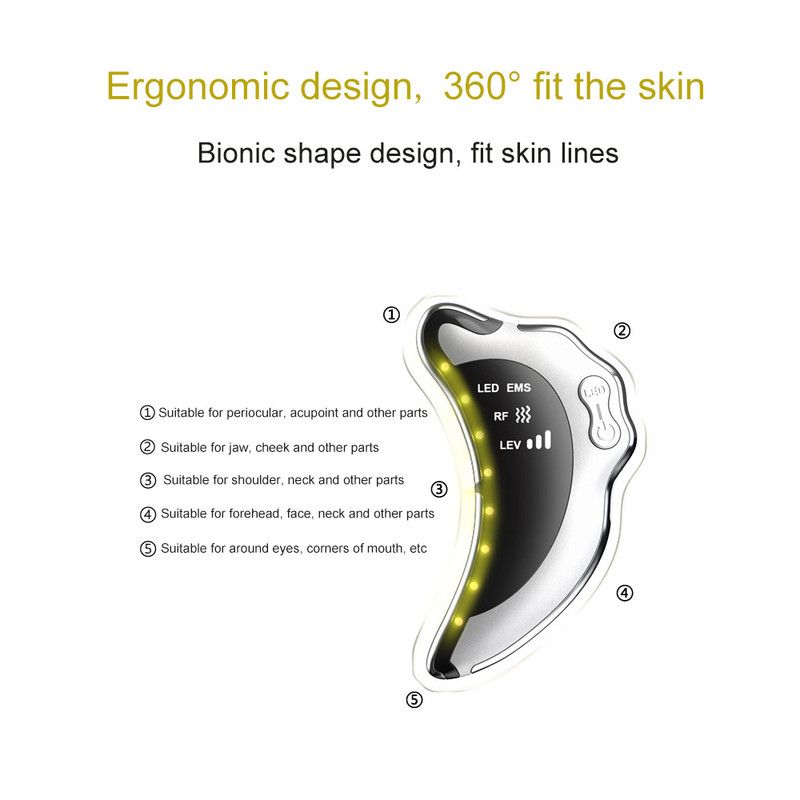 <p>EMS Microcurrent Facial Device with RF Radio Frequency, 5 Light Therapy, Thermal Heating &amp; Ionic Vibration Massage, Electric Gua Sha for Face, Chin, Arm &amp; Leg, Anti-Aging Skin Tightening &amp; Body Sculpting Tool, Quiet Skincare Massager</p>