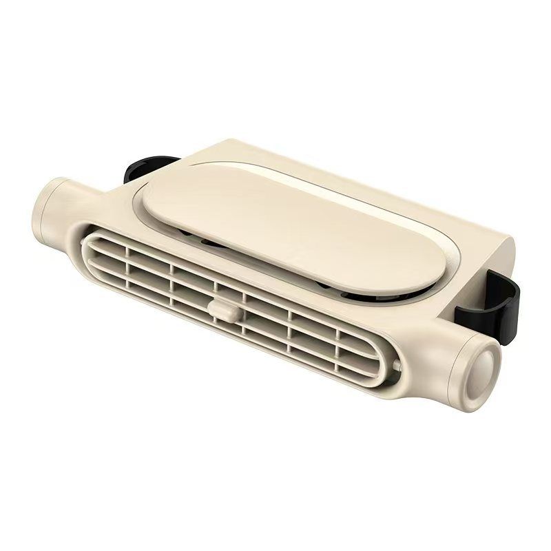 Car Seat Fan with 3000mAh Built-in Battery, Cordless & Plug-in Dual-Use-Beige
