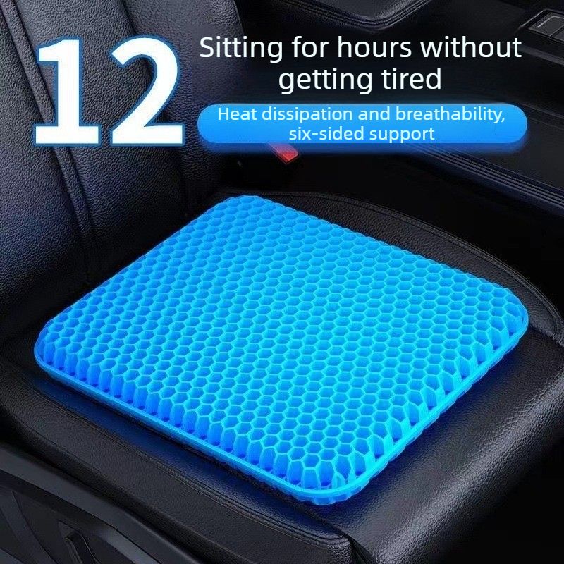 Honeycomb Gel Seat Cushion Breathable Pressure Relief Cooling Pad, Orthopedic Support Seat Mat for Car Office Chair Long Sitting