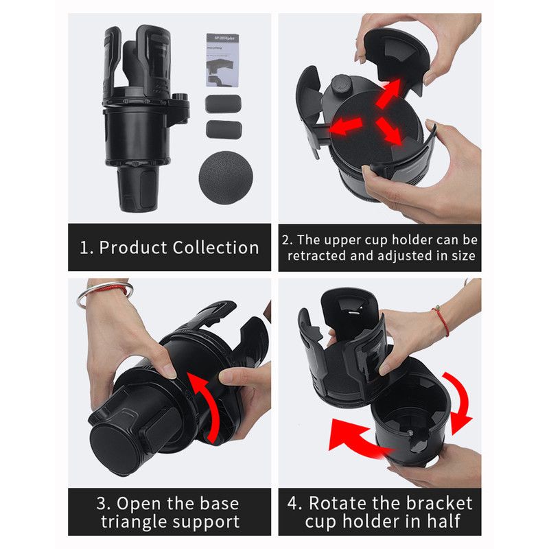 Adjustable Car Cup Holder Expander Small Size Multifunctional Vehicle Drink Bottle Holder Organizer For Car Console
