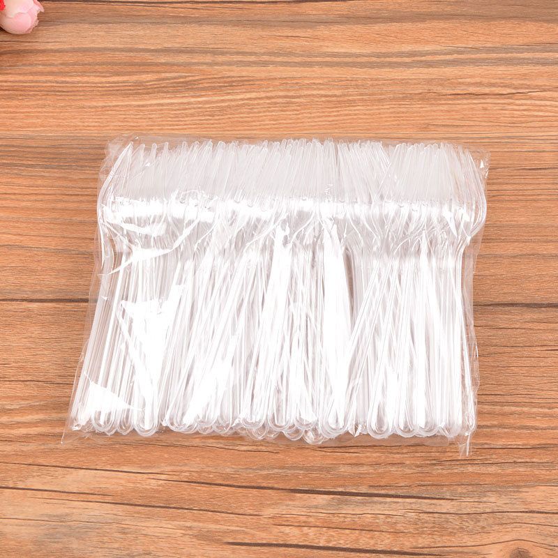 Disposable Plastic Forks 100 Pack, Heavy Duty Single Use Cutlery for Party Picnic Takeaway Catering-Clear