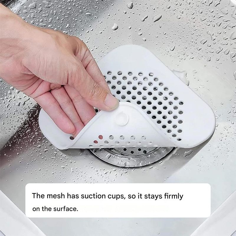 Silicone Sink Strainer for Kitchen & Bathroom – White