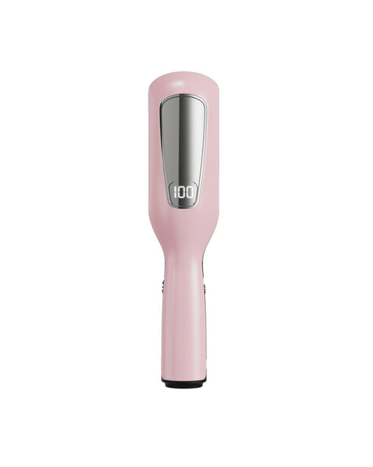 Pink Automatic Split End Remover - Professional Hair Snips for Damaged Ends | Keep Your Length, Lose the Frizz | USB Rechargeable Cordless Hair Polisher for Women | Digital Battery Display