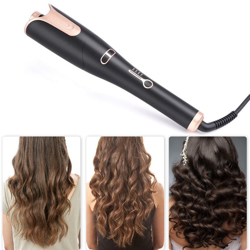Smart Auto-Rotating Ceramic Curling Wand (EU Plug) | 360° Automatic Hair Roller for Natural Curls | Fast PTC Heating & 4 Temp Levels | Ergonomic Torch Design | Safe Salon-Style Curls at Home