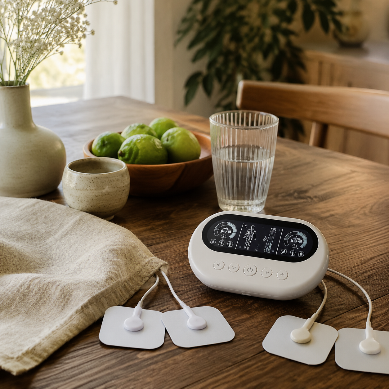 4-in-1 TENS/EMS Muscle Stimulator Dual Channel Rechargeable