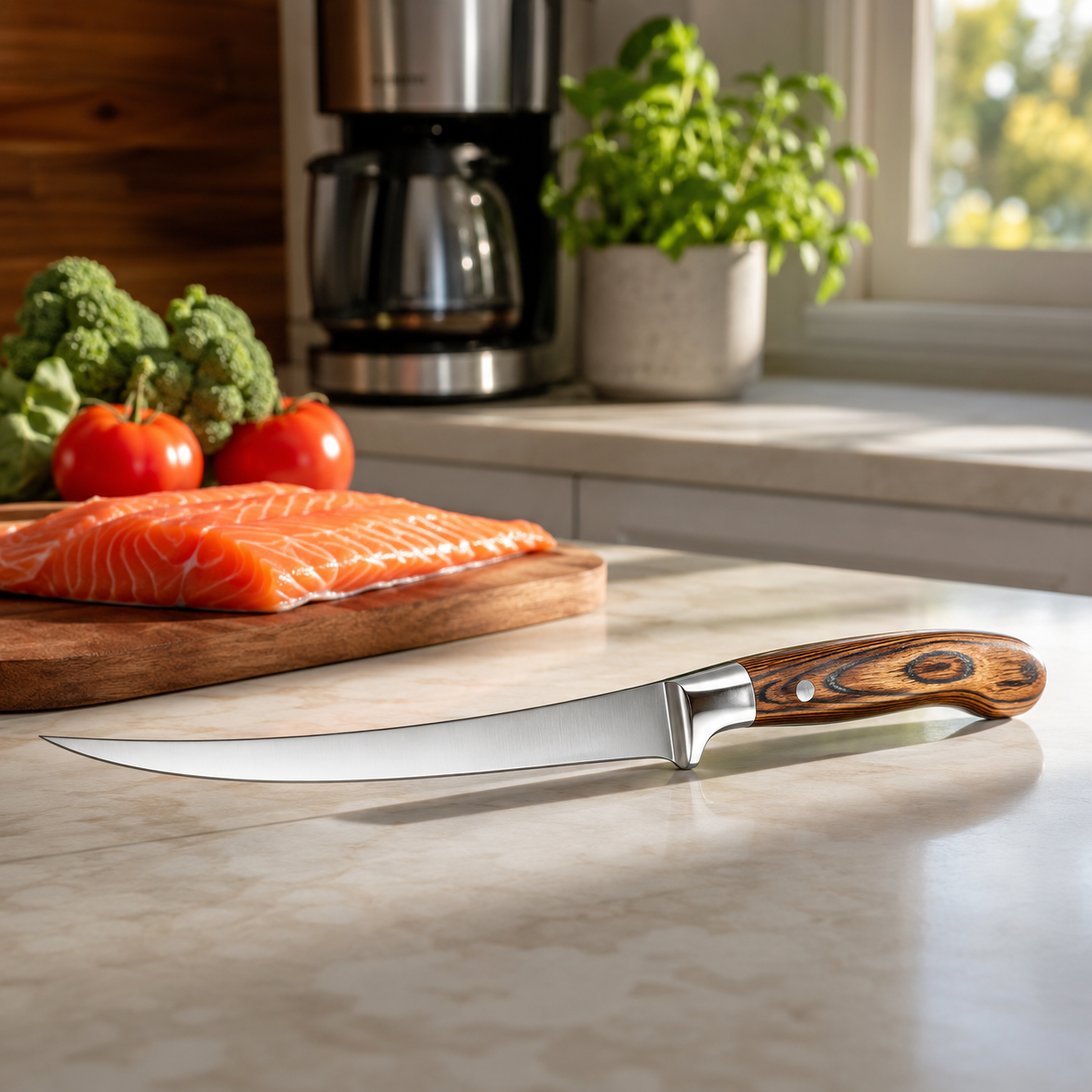 HOSHANHO 7 Inch Fillet Knife High Carbon Stainless Steel - Professional Boning Knife