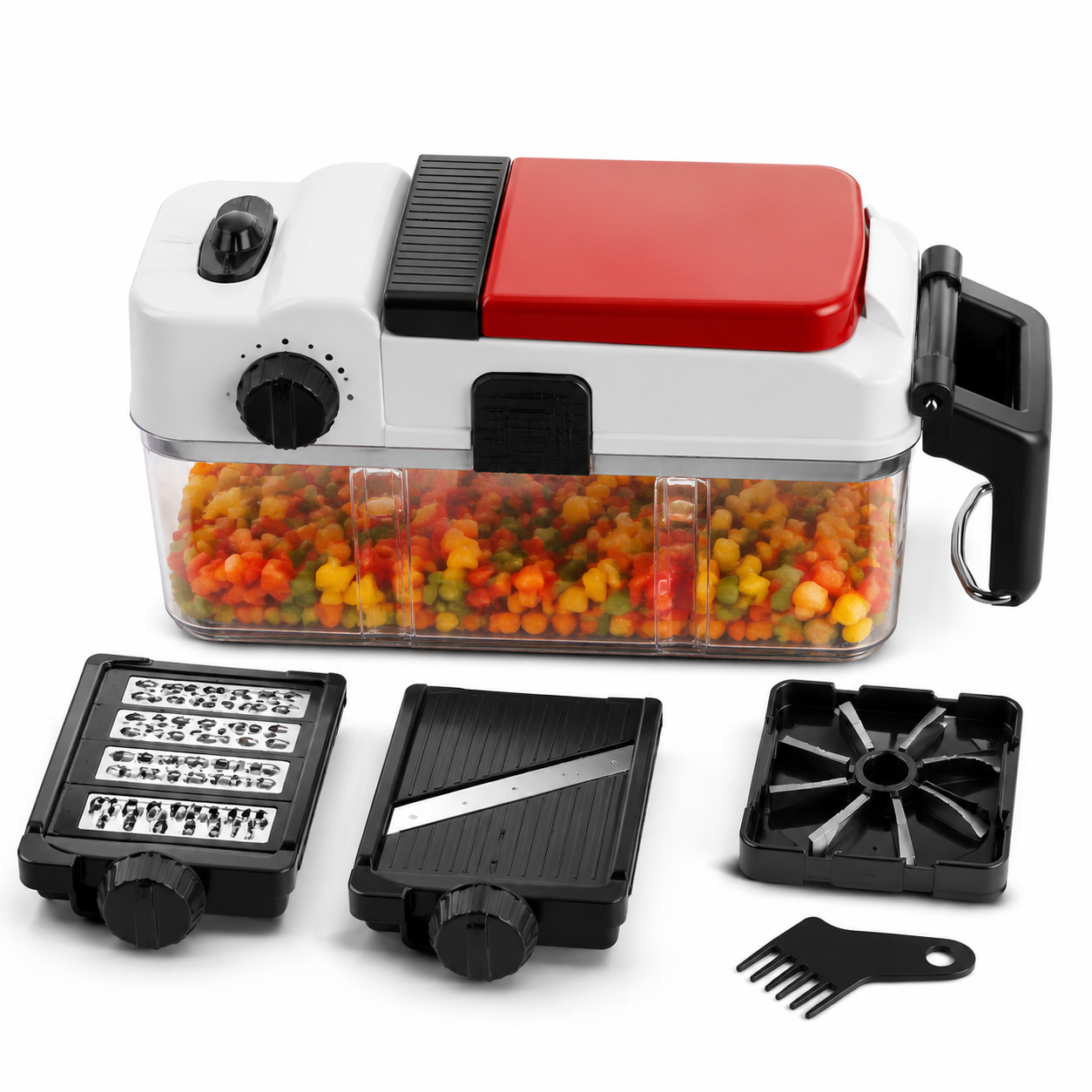 9-in-1 Vegetable Chopper & Food Dicer, Onion Chopper with Container, Stainless Steel Blades
