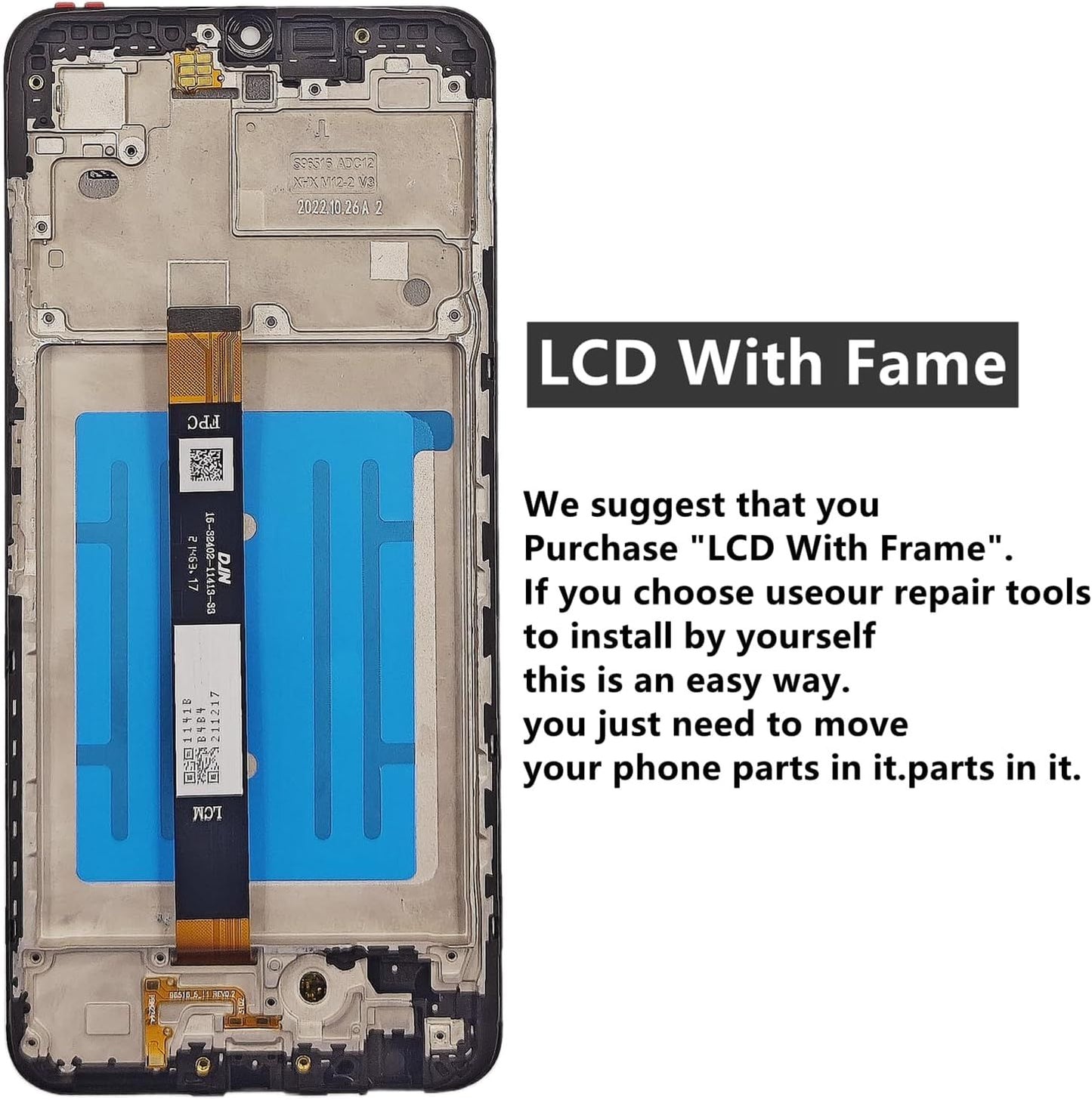 Samsung Galaxy A03S Screen Replacement, 6.5 Inch PLS LCD Touch Digitizer, Comes with Full Repair Tool Kit & Tempered Glass Protector for SM-A037U SM-A037U1 SM-A037W SM-A037A