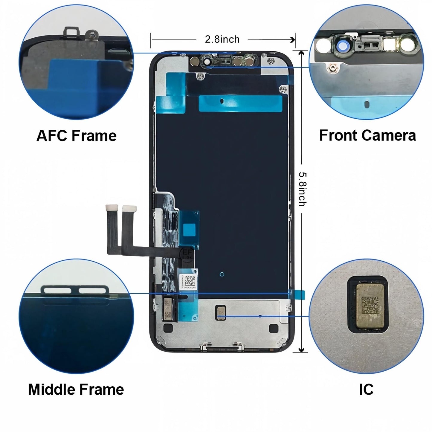 iPhone 11 Screen Replacement 6.1" Incell LCD Touch Digitizer with Repair Tools for iPhone 11 A2111 A2221 A2223