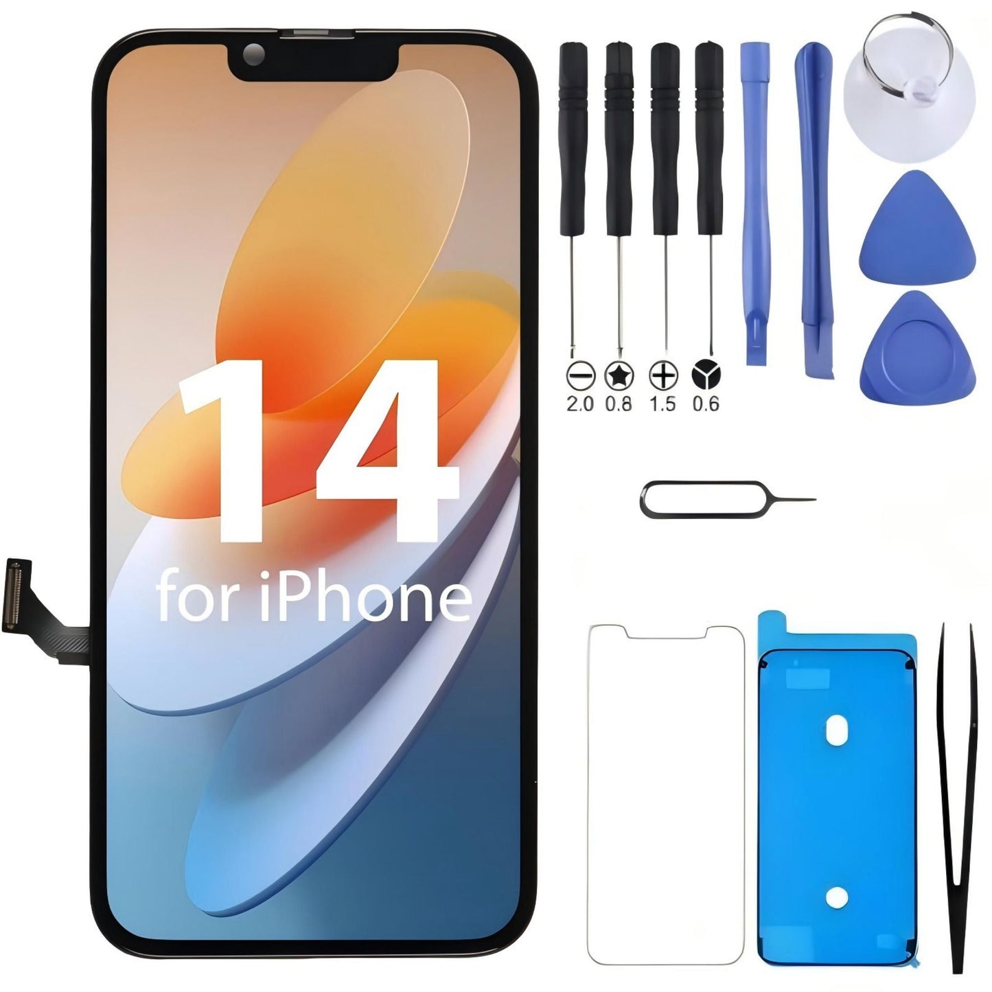iPhone 14 Screen Replacement, 6.1 Inch Incell LCD Touch Digitizer Display Assembly