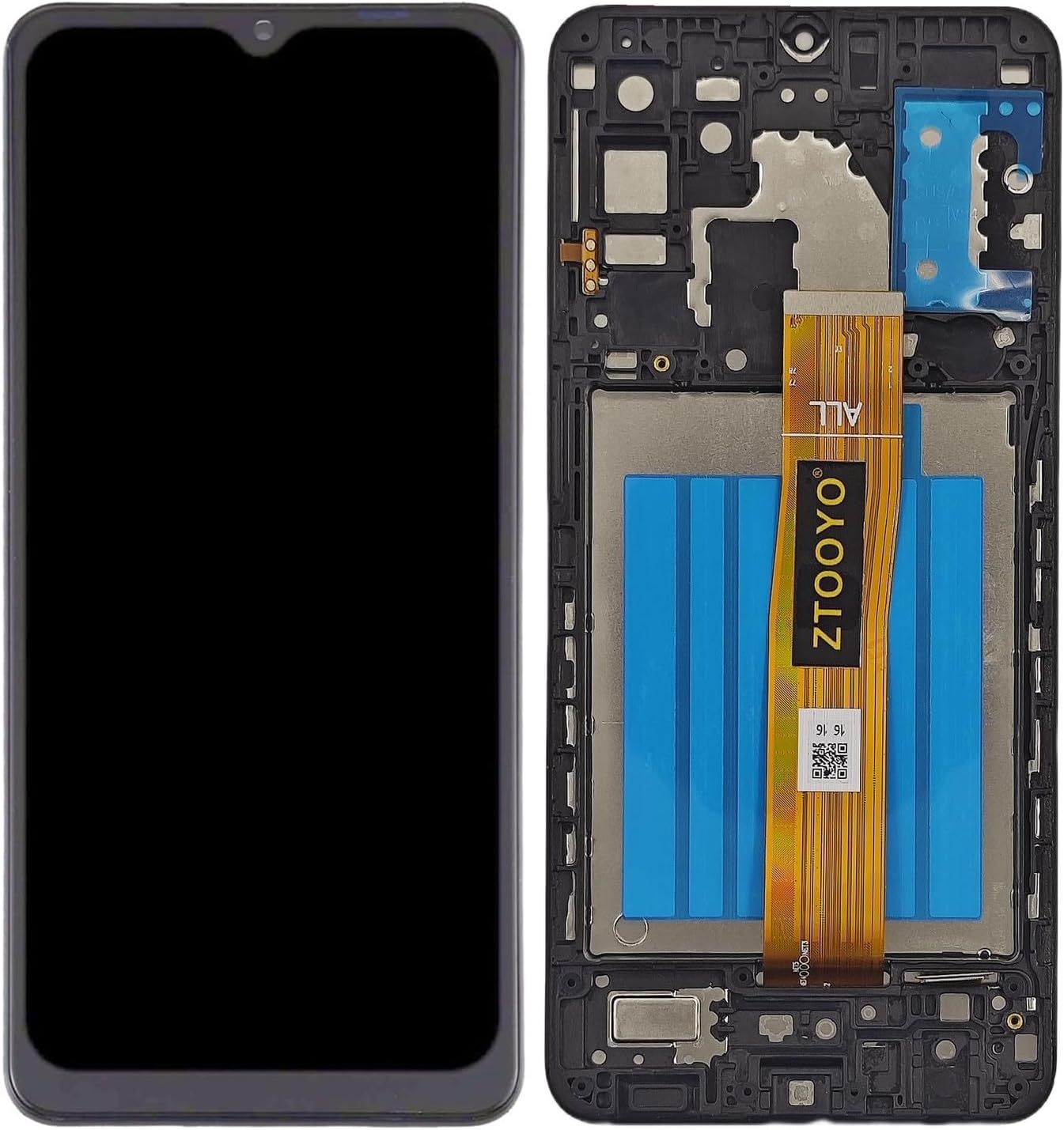 Samsung Galaxy A32 5G Screen Replacement with Frame, 6.5" PLS LCD Touch Digitizer, Full Repair Tool Kit & Tempered Glass Protector for SM‑A326U SM‑A326B SM‑A326W