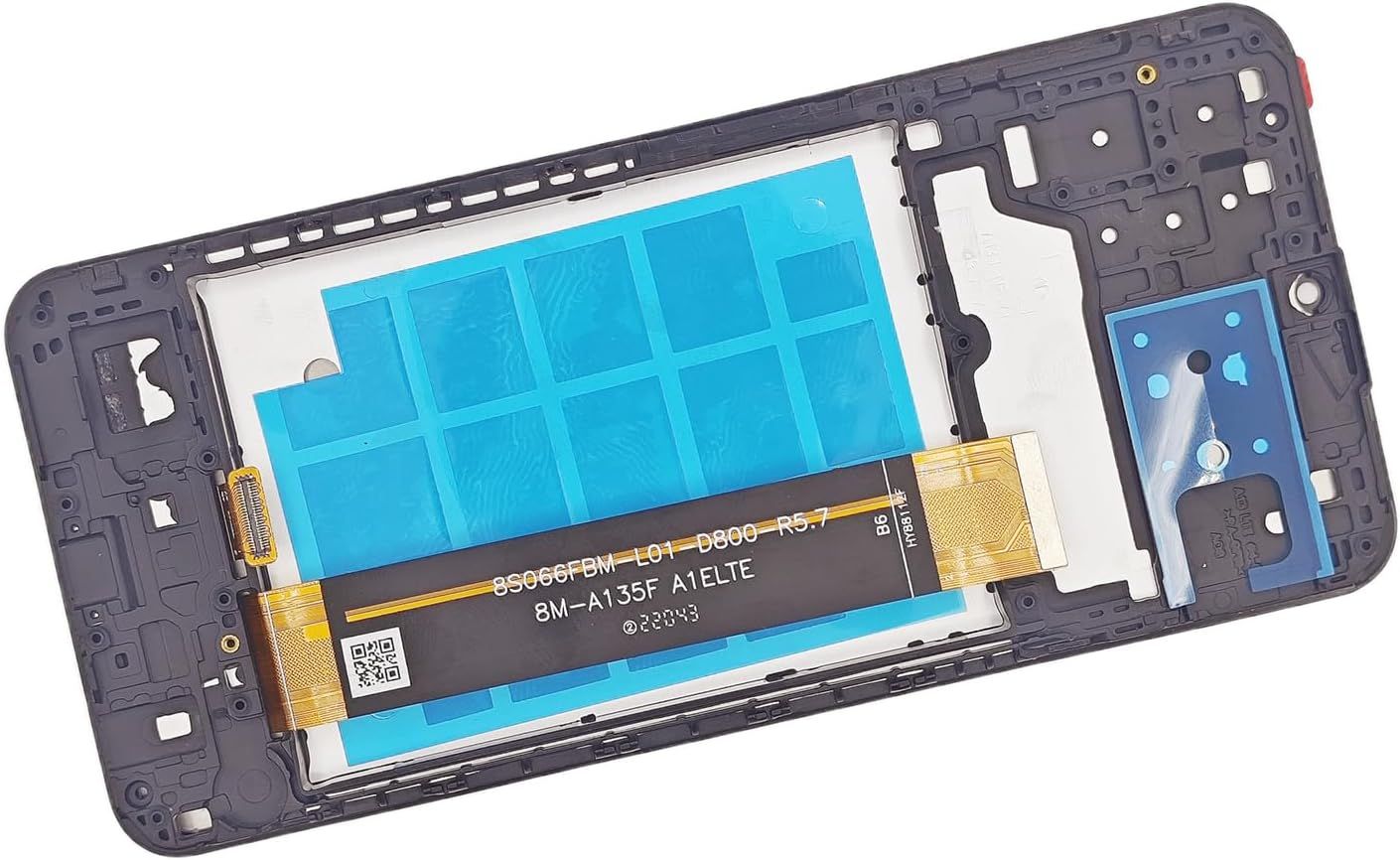Samsung Galaxy A13 4G Screen Replacement with Frame, 6.6" PLS LCD Touch Digitizer, Full Repair Tool Kit & Tempered Glass Protector for SM‑A135F