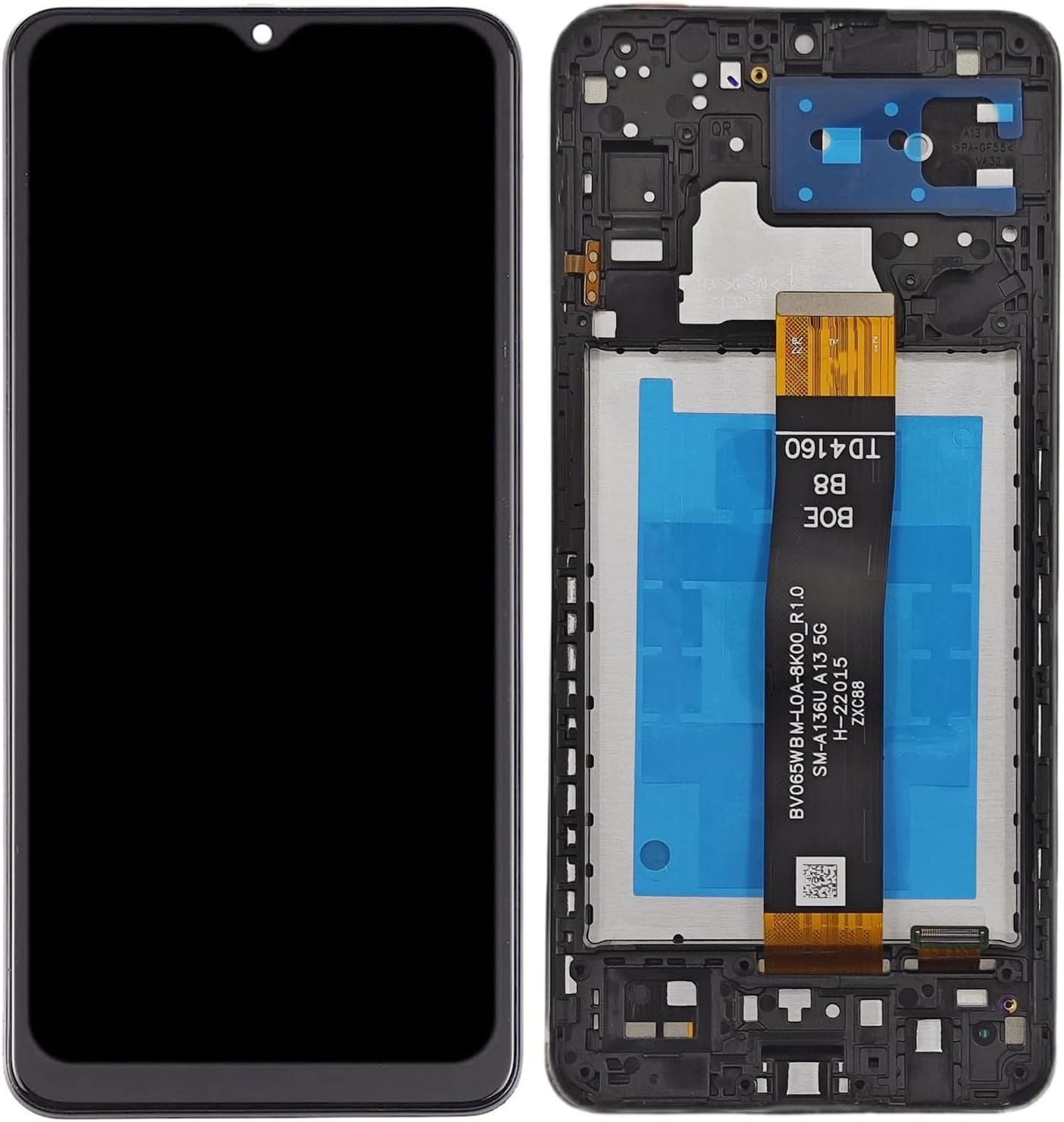 Samsung Galaxy A13 5G Screen Replacement, 6.5 Inch PLS LCD Touch Digitizer, Comes with Full Repair Tool Kit & Tempered Glass Protector for SM-A136U SM-A136U1 SM-A136W SM-S136DL SM-A136A