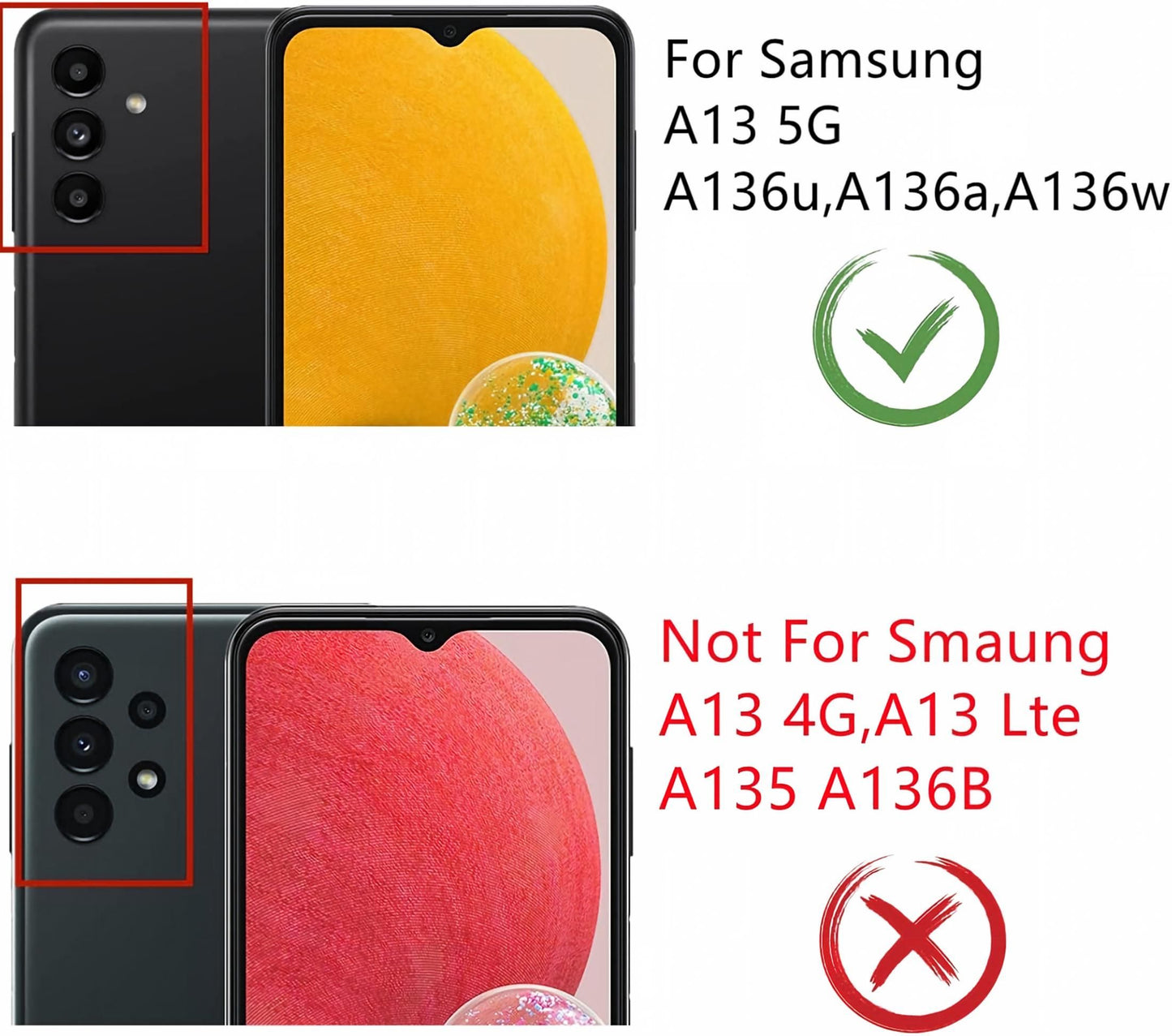 Samsung Galaxy A13 5G Screen Replacement, 6.5 Inch PLS LCD Touch Digitizer, Comes with Full Repair Tool Kit & Tempered Glass Protector for SM-A136U SM-A136U1 SM-A136W SM-S136DL SM-A136A