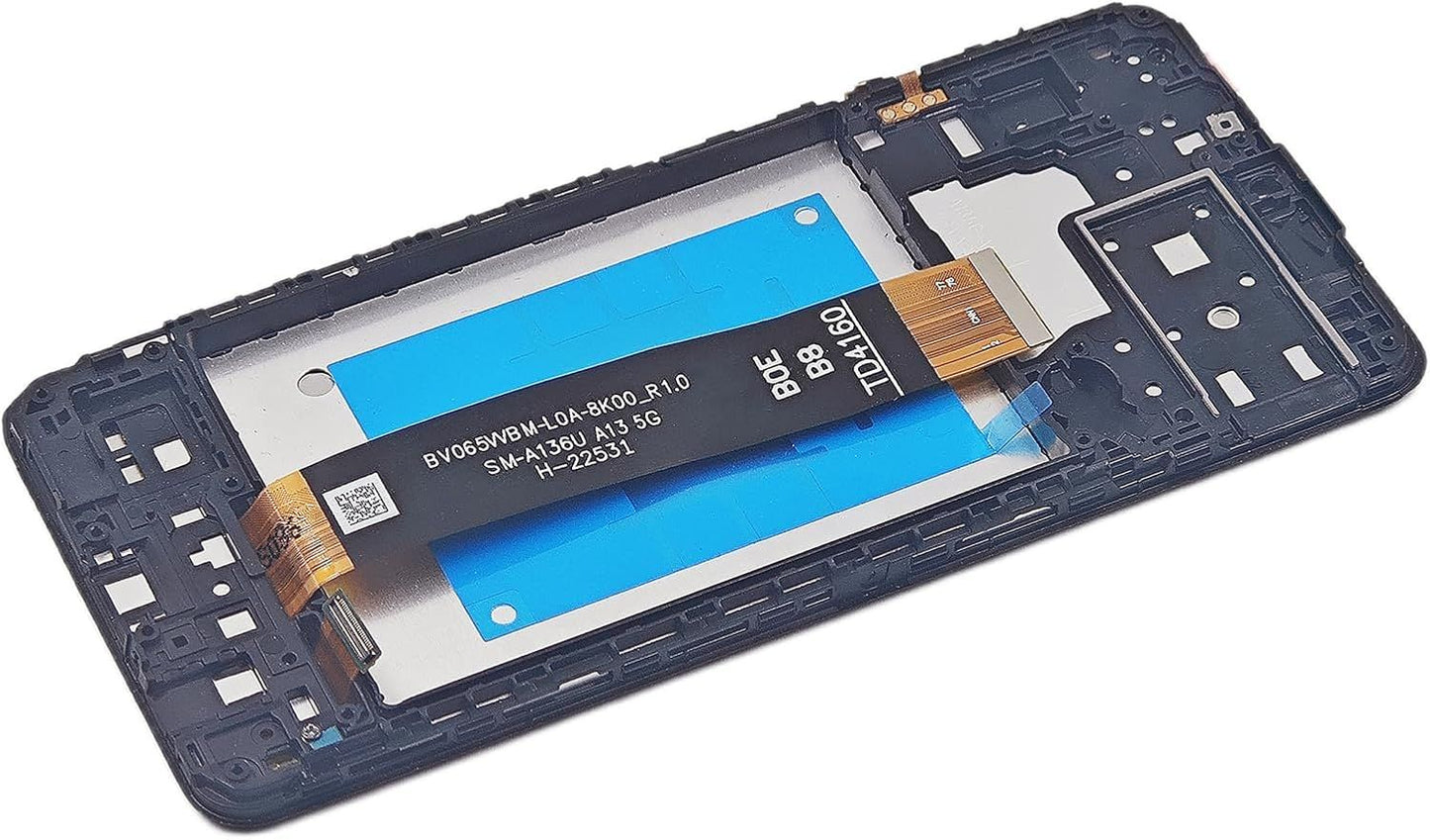 Samsung Galaxy A13 5G Screen Replacement, 6.5 Inch PLS LCD Touch Digitizer, Comes with Full Repair Tool Kit & Tempered Glass Protector for SM-A136U SM-A136U1 SM-A136W SM-S136DL SM-A136A